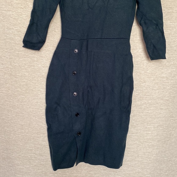 Ann Taylor Bodycon Green Sweater Dress Womens Size XS - Picture 11 of 13